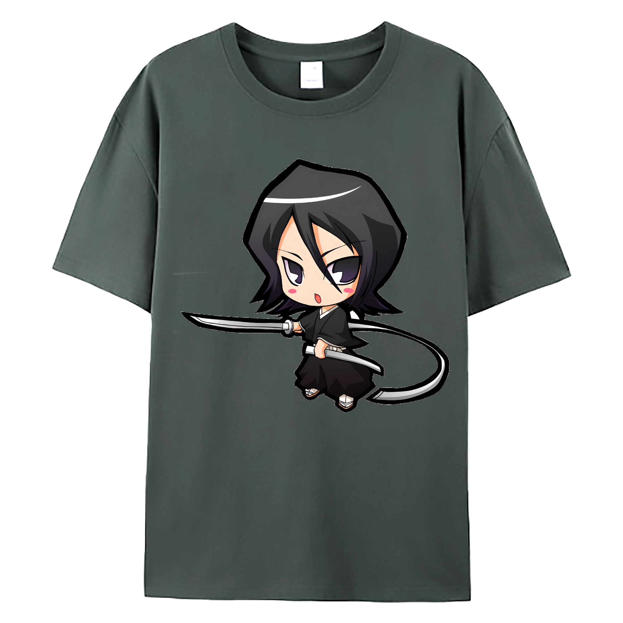 （画像用） ブリーチ 朽木ルキア BLEACH Kuchiki Rukia 綿100％ メンズ半袖Tシャツ｜肌触りやわらか＆通気性